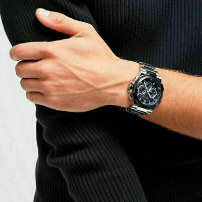 Hugo Boss Supernova Chronograph Blue Dial Silver Steel Strap Watch for Men - 1513360 Buy Now By Hugo Boss