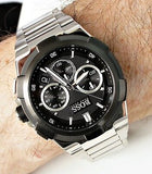 Hugo Boss Supernova Chronograph Black Dial Silver Steel Strap Watch for Men - 1513359 Buy Now By Hugo Boss