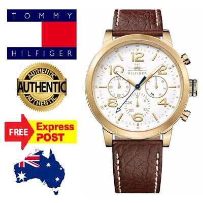 Tommy Hilfiger Jake Quartz White Dial Brown Leather Strap Watch for Men - 1791231 Buy Now By Tommy Hilfiger