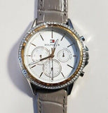 Tommy Hilfiger Ari Diamonds White Dial Grey Leather Strap Watch for Women - 1781980 Buy Now By Tommy Hilfiger