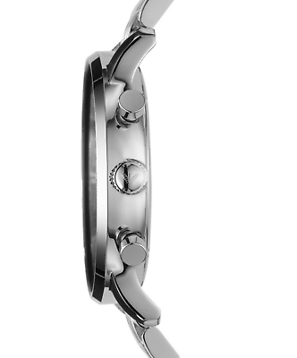 Emporio Armani Gianni Chronograph Black Dial Silver Steel Strap Watch For Men - AR80009 Buy Now By Emporio Armani