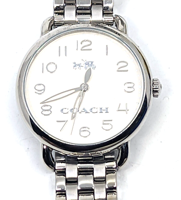 Coach Delancey Classic White Dial Silver Steel Strap Watch for Women - 14502260 Buy Now By Coach