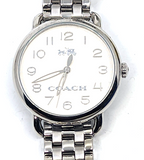 Coach Delancey Classic White Dial Silver Steel Strap Watch for Women - 14502260 Buy Now By Coach