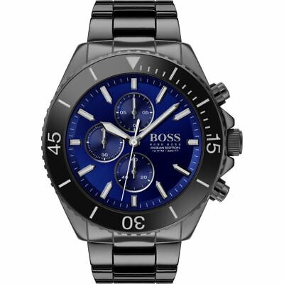 Hugo Boss Ocean Edition Navy Blue Dial Black Steel Strap Watch for Men - 1513743 Buy Now By Hugo Boss
