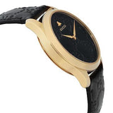 Gucci G Timeless Quartz Black Dial Black Leather Strap Watch For Women - YA1264034A Buy Now By Gucci