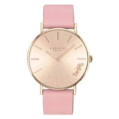 Coach Perry Rose Gold Dial Pink Leather Strap Watch for Women - 14503332-C Buy Now By Coach