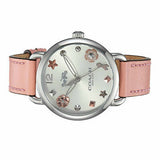 Coach Delancey White Dial Pink Leather Strap Watch for Women - 14502799 Buy Now By Coach
