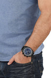 Versace V-Ray Chronograph Quartz Blue Dial Black Steel Strap Watch For Men - VE2I00521 Buy Now By Versace