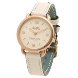 Coach Delancey White Dial White Leather Strap Watch for Women - 14502790 Buy Now By Coach