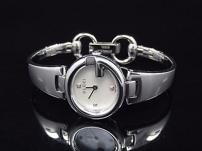 Gucci Guccissima Diamonds Mother of Pearl Dial Silver Steel Strap Watch For Women - YA134504 Buy Now By Gucci