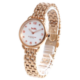 Coach Delancey White Dial Rose Gold Steel Strap Watch for Women - 14502783 Buy Now By Coach