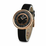 Swarovski Crystalline Pure Black Dial Black Leather Strap Watch for Women - 5275043 Buy Now By Swarovski