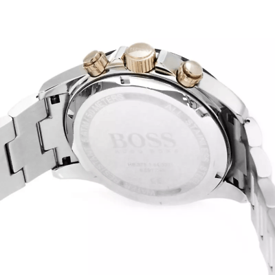 Hugo Boss Here Chronograph Black Dial Two Tone Steel Strap Watch for Men - 1513757 Buy Now By Hugo Boss