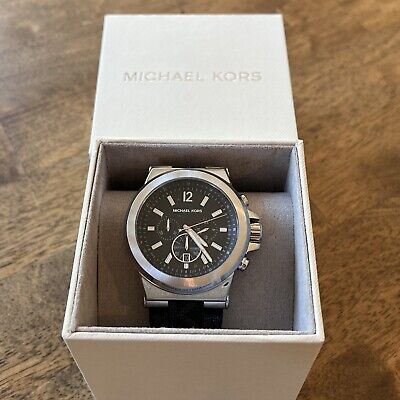Michael Kors Dylan Chronograph Black Dial Black Rubber Strap Watch For Men - MK8903 Buy Now By Michael Kors