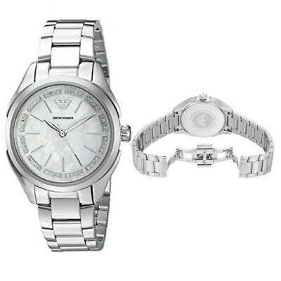 Emporio Armani Valeria Quartz Mother of Pearl Dial Silver Steel Strap Watch For Women - AR11030 Buy Now By Emporio Armani