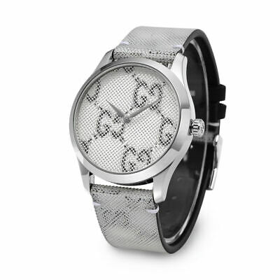 Gucci G Timeless Quartz Grey Dial Grey Leather Strap Watch For Men - YA1264058 Buy Now By Gucci