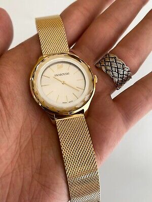 Swarovski Octea Nova Silver Dial Gold Mesh Bracelet Watch for Women - 5430417 Buy Now By Swarovski