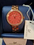 Swarovski Daytime Quartz Coral Dial Rose Gold Steel Strap Watch for Women - 5182250 Buy Now By Swarovski