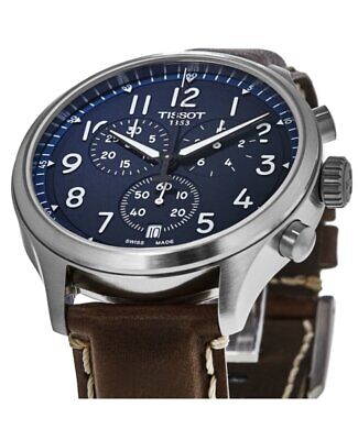 Tissot Chrono XL Vintage Blue Dial Brown Leather Strap Watch For Men - T116.617.16.042.00 Buy Now By Tissot