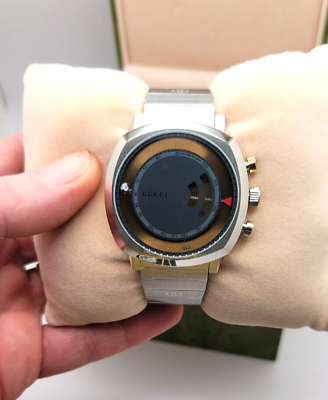 Gucci Grip Chronograph Disney Black Dial Silver Steel Strap Watch For Men - YA157307 Buy Now By Gucci