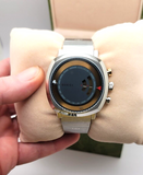 Gucci Grip Chronograph Disney Black Dial Silver Steel Strap Watch For Men - YA157307 Buy Now By Gucci