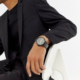 Armani Exchange Hampton Black Dial Black Steel Strap Watch For Men - AX2407 Buy Now By Armani Exchange