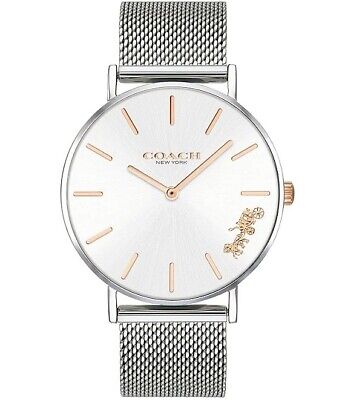 Coach Perry White Dial Silver Mesh Bracelet Watch for Women - 14503124 Buy Now By Coach