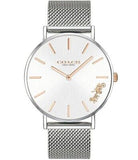 Coach Perry White Dial Silver Mesh Bracelet Watch for Women - 14503124 Buy Now By Coach