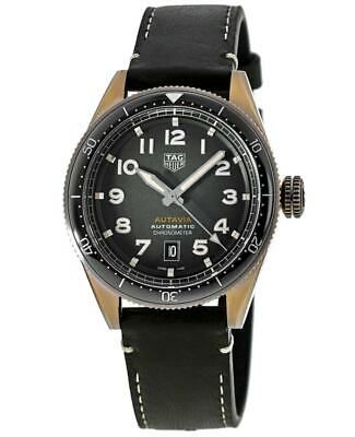 Tag Heuer Autavia Calibre 5 Automatic Olive Green Dial Green Leather Strap Watch for Men - WBE5190.FC8268 Buy Now By Tag Heuer