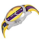 Gucci G Timeless Quartz Yellow & Purple Dial Yellow & Purple NATO Strap Watch For Men - YA1264069 Buy Now By Gucci