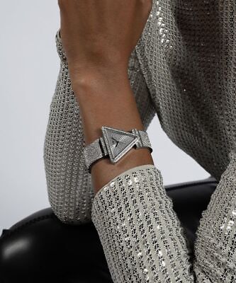 Guess Fame Quartz Crystals Silver Dial Silver Steel Strap Watch For Women - GW0644L1 Buy Now By Guess