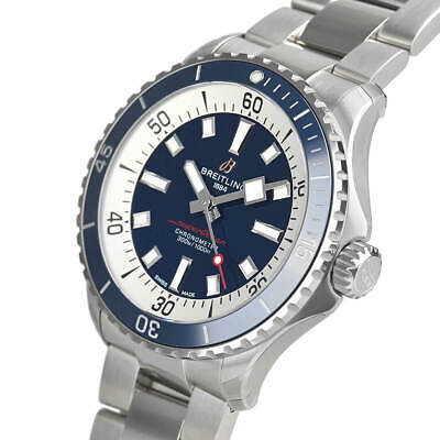 Breitling Superocean Automatic 42mm Blue Dial Silver Steel Strap Watch for Men - A17375E71C1A1 Buy Now By Breitling