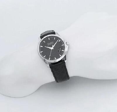 Gucci G Timeless Quartz Black Dial Black Leather Strap Watch for Men - YA126413 Buy Now By Gucci