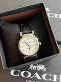 Coach Madison White Dial Black Leather Strap Watch for Women - 14502406 Buy Now By Coach