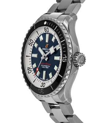 Breitling Superocean Automatic 44mm Blue Dial Silver Steel Strap Watch for Men - A17376211C1A1 Buy Now By Breitling