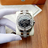 Bulova Crystal Collection Chronograph Black Dial Two Tone Steel Strap Watch for Men - 96C126 Buy Now By Bulova