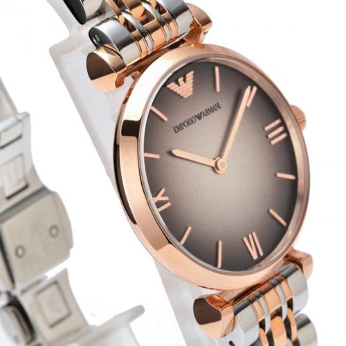 Emporio Armani Gianni T Bar Grey Dial Two Tone Stainless Steel Watch For Women - AR1725 Buy Now By Emporio Armani