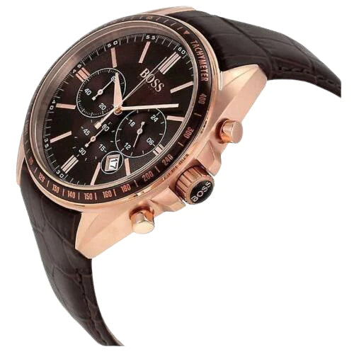 Hugo Boss Driver Chronograph Brown Dial Brown Leather Strap Watch For Men - HB1513093 Buy Now By Hugo Boss