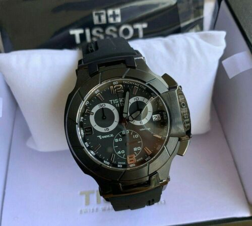 Tissot T Race Chronograph Black Dial Black Rubber Strap Watch for Men - T048.417.37.057.00 Buy Now By Tissot
