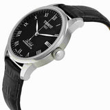 Tissot Le Locle Powermatic 80 Black Dial Black Leather Strap Watch For Men - T006.407.16.053.00 Buy Now By Tissot