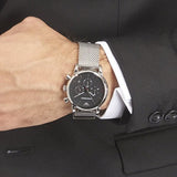 Emporio Armani Luigi Chronograph Black Dial Silver Mesh Bracelet Watch For Men - AR1811 Buy Now By Emporio Armani