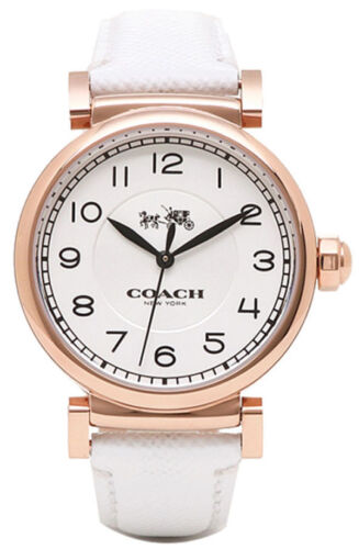 Coach Madison White Dial White Leather Strap Watch for Women - 14502401 Buy Now By Coach