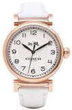 Coach Madison White Dial White Leather Strap Watch for Women - 14502401 Buy Now By Coach