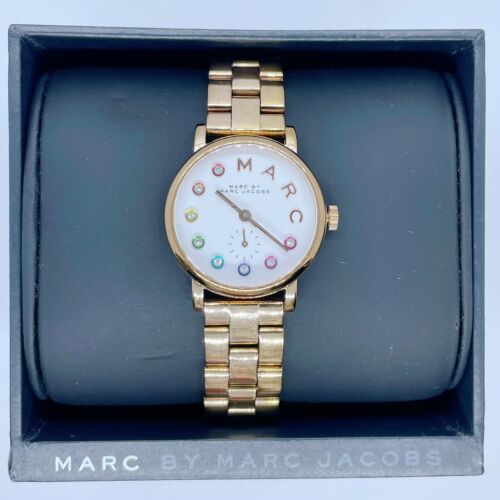 Marc Jacobs Baker Dexter White Dial Rose Gold Steel Strap Watch for Women - MBM3443 Buy Now By Marc Jacobs