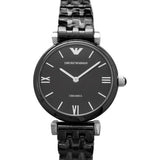 Emporio Armani Ceramica Black Dial Black Ceramic Strap Watch For Women - AR1487 Buy Now By Emporio Armani