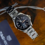 Tag Heuer Aquaracer Quartz Black Dial Silver Steel Strap Watch for Women - WAY131M.BA0748 Buy Now By Tag Heuer