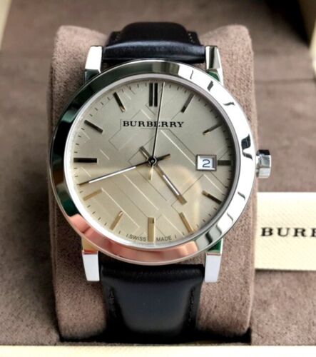 Burberry The City Gold Dial Brown Leather Strap Watch for Men - BU9011 Buy Now By Burberry