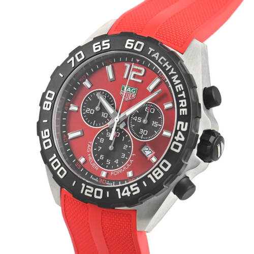 Tag Heuer Formula 1 Chronograph Red Dial Red Rubber Strap Watch for Men - CAZ101AN.FT8055 Buy Now By Tag Heuer