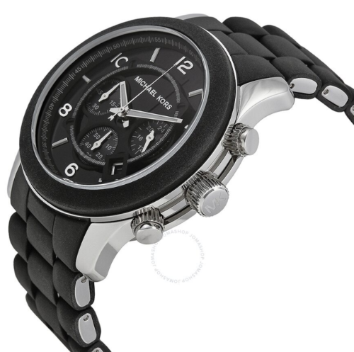 Michael Kors Runway Black Dial Black Rubber Strap Watch for Men - MK8107 Buy Now By Michael Kors