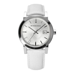 Burberry The City White Dial White Leather Strap Watch for Women - BU9128 Buy Now By Burberry